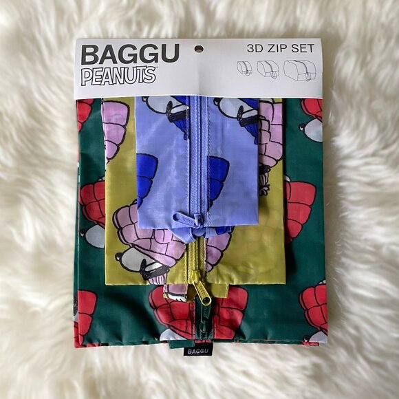 Baggu x Peanuts NWT 3D Zip Set - Puffer Snoopy - Picture 2 of 7